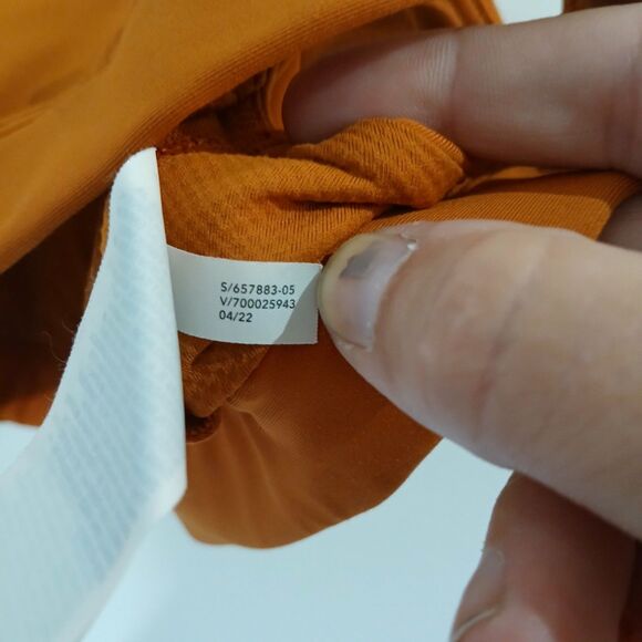 Athleta Ultimate Zip Front Sports Bra Size Medium Orange - Picture 5 of 7